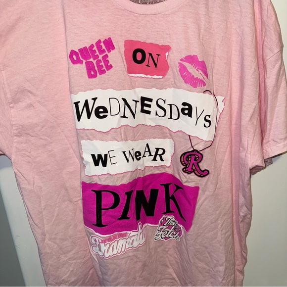 NWOT Mean Girls Pink Graphic Tee - Short Sleeve - Picture 3 of 5